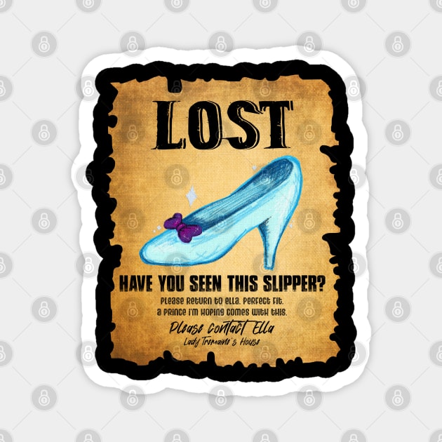 Lost: Glass Slipper Magnet by the-krisney-way