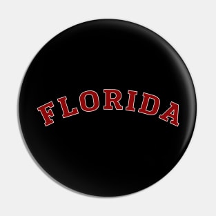 Florida State Vintage Retro Typography Pin