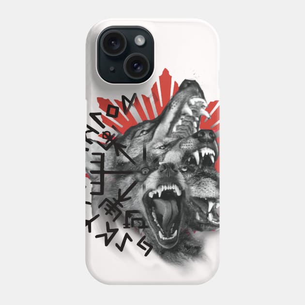 pagan wolf Phone Case by Paskalamak