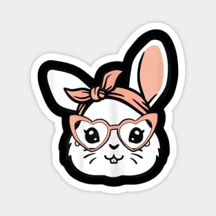 Bunny Face With Sunglasses For Boys Men Kids Easter Day Magnet