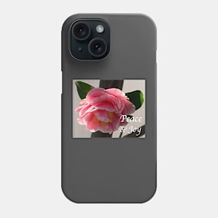 Peace And Joy - Pink And White Camellia Bloom Phone Case