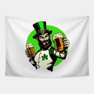 St. Patrick's Day Celebrations with a Beer Loving Bearded Guy in a Hat Tapestry