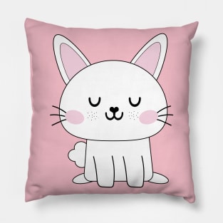 Cute White Bunny Pillow