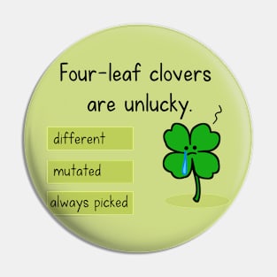 Shamefaced shamrock Pin