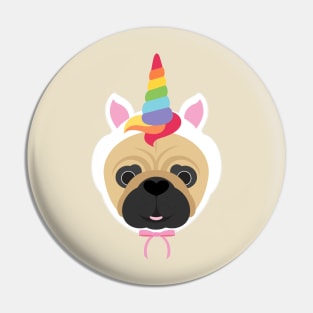 unicorn pug dog Pin