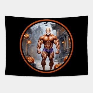 Trick-or-treating and muscles on Halloween Tapestry