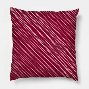 Striped-pattern, red, white, simple, minimal, minimalist, lined-pattern, stripe, modern, trendy, basic, digital, pattern, abstract, lines, line, line-art, jewel-color, Pillow