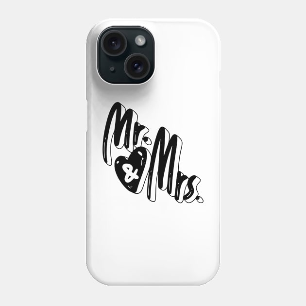 mr and mrs Phone Case by RubyCollection