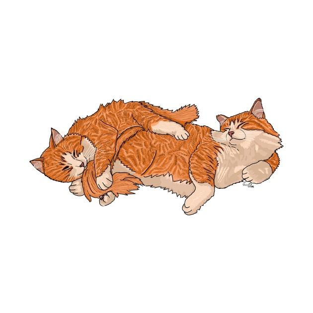 Ginger Cats Cuddly Puddle by EcoElsa