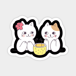 Two Cat Cute Magnet