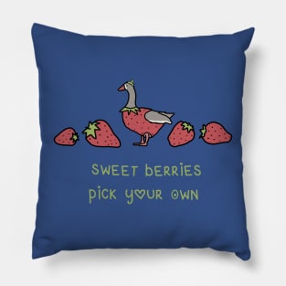 Strawberry, Strawberry, Gooseberry Pillow