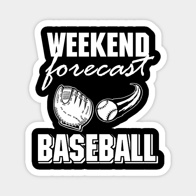 Weekend Forecast Baseball Magnet by paola.illustrations