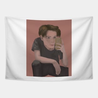 cool t-shirt with a boy Tapestry