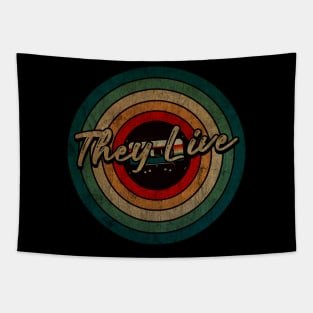 They Live  -  Vintage Circle kaset Tapestry