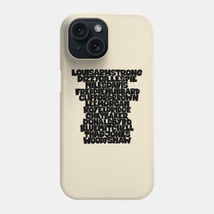 Jazz Legends in Type: The Trumpet Players Phone Case