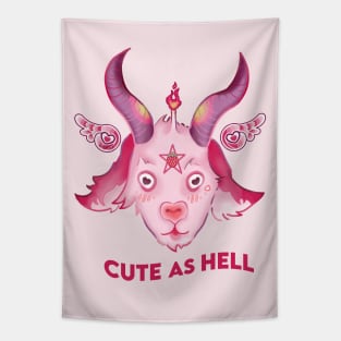 Cute as hell Baphomet Strawberry Tapestry