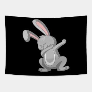 Funny kids design rabbit dabbing Tapestry