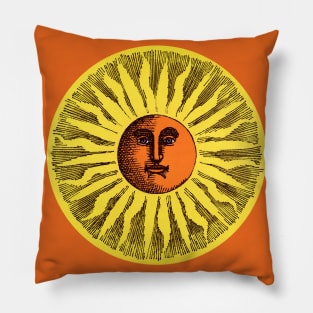 Vintage Sun, Renaissance Era Celestial Sunshine Pillow