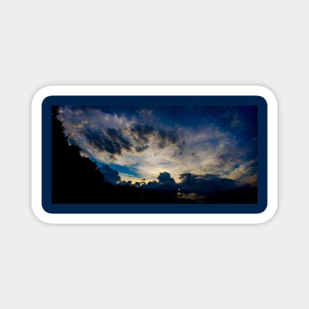 Pretty sky at dusk Magnet by PandLCreations