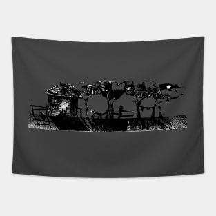 Alone house Tapestry