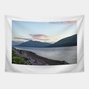 Loch Linnhe, Scotland, at sunset Tapestry