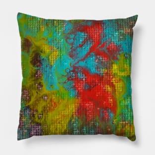 abstraction in green 2 Pillow