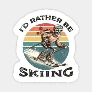 I'd Rather Be Skiing Magnet