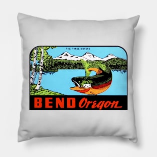 Bend Oregon Vintage Pillow