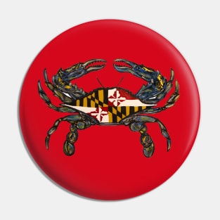 small maryland crab flag Pin