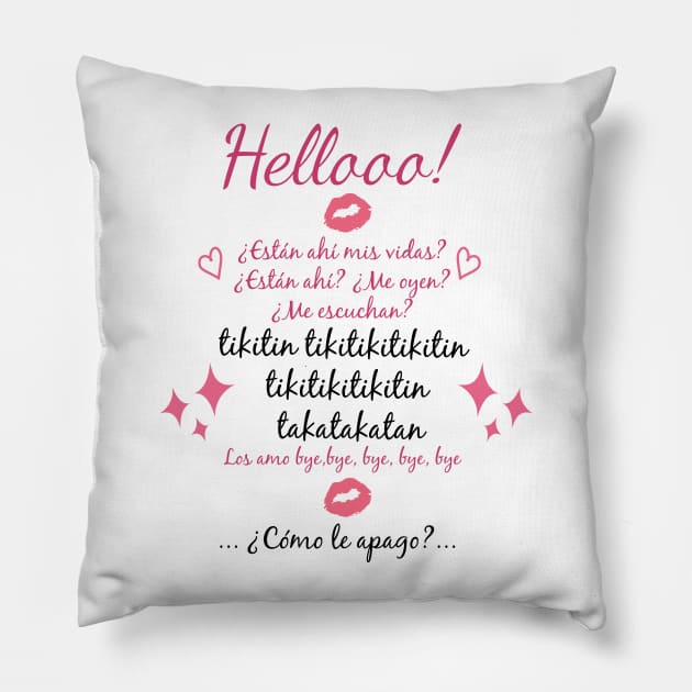 me escuchan me oyen me sienten Pillow by AnnSaltyPaw