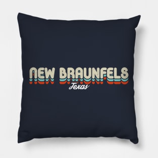 Retro New Braunfels Texas Pillow