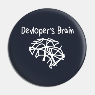 developer Brain Pin