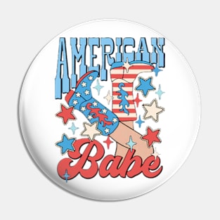 American Girl Babe, Cowboy Boots, 4th Of July Pin