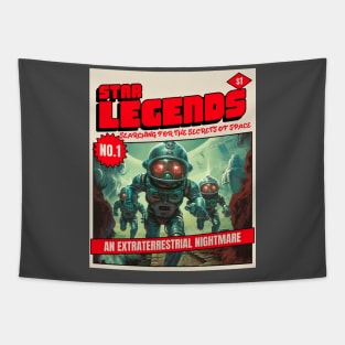 Vintage Sci Fi Comic Book Cover science fiction Tapestry