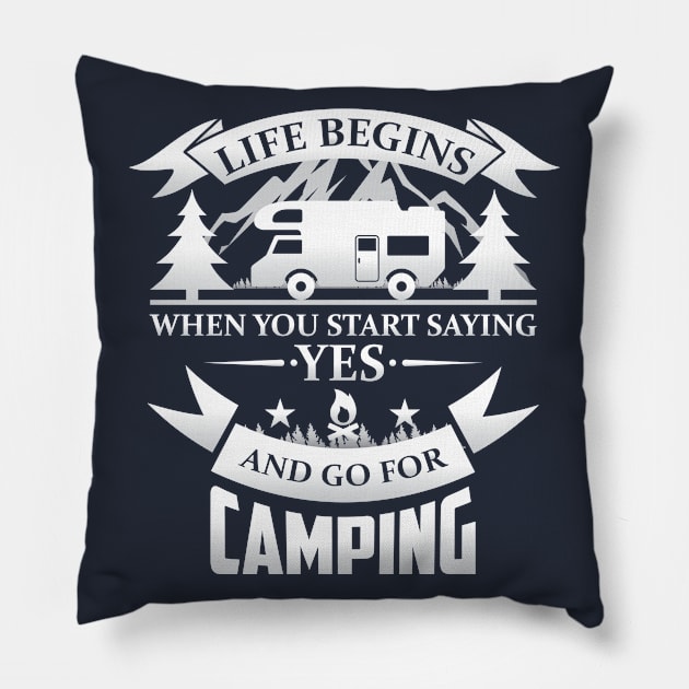 Life Begins Pillow by POD Anytime