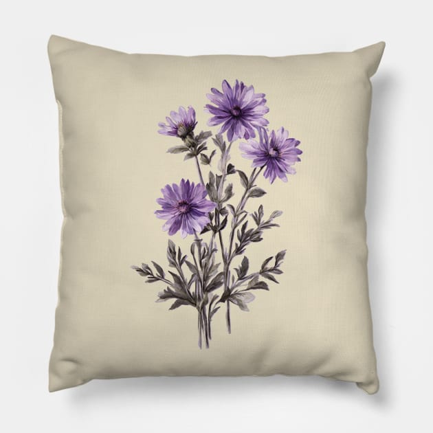 Lavender Bouquet Pillow by Kelly Jenkins