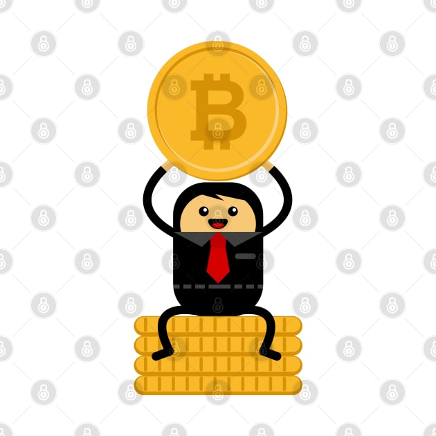 Businessman Earn Bitcoin by erwinwira