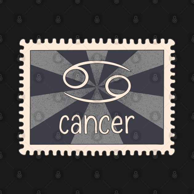 Cancer Zodiac Sign Stamp by SRSigs