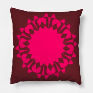 Pink flower digital art geometric Pillow