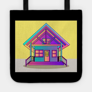 Illustration Dream House Villa Color Effects Tote