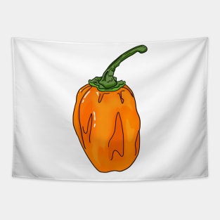 Habanero Orange Chili Pepper Tapestry