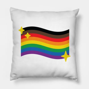 Gay Pride Flag Sparkle Emoji Pillow