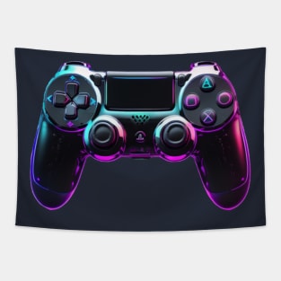 Cool Neon PS4 Gaming Controller Tapestry