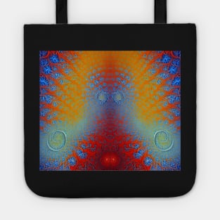 Multicolored Fractal - Exotic Tropical Fish Skin Tote