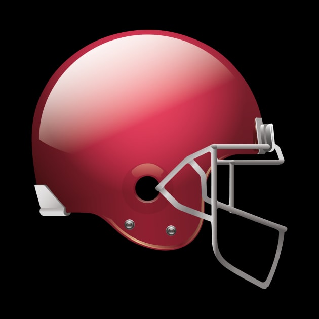 Original Football Helmet In Red Color by Dmitriy