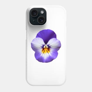 Violet Pansy Flower Art Print Phone Case