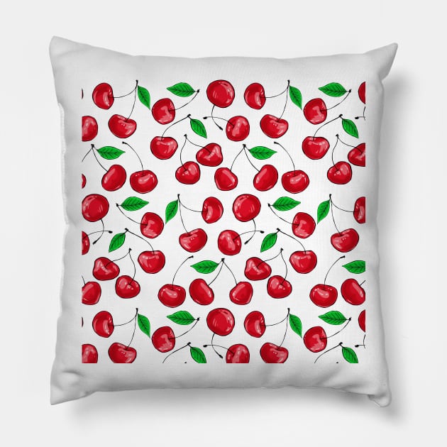 Cherries Pillow by katerinamk