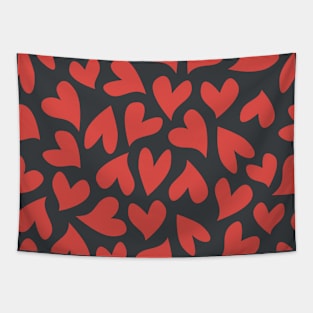 Seamless red hearts pattern Tapestry