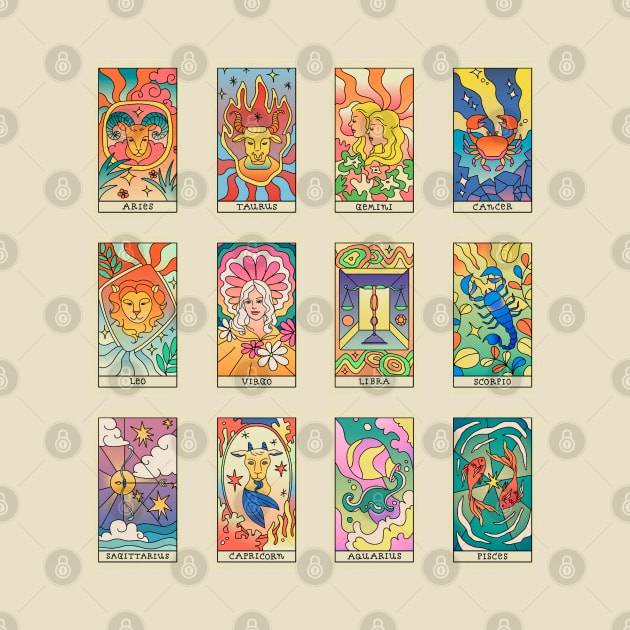 Horoscope cards by yaywow