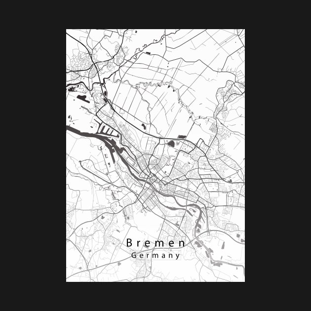 Bremen Germany City Map by Robin-Niemczyk